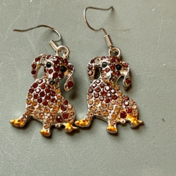 Rhinestone dog earrings (3 pair) - Picture 2 of 4